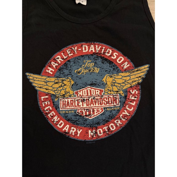 Harley-Davidson Tank Top Mens Medium Black Denver Colorado Mile High Graphic - Picture 3 of 7